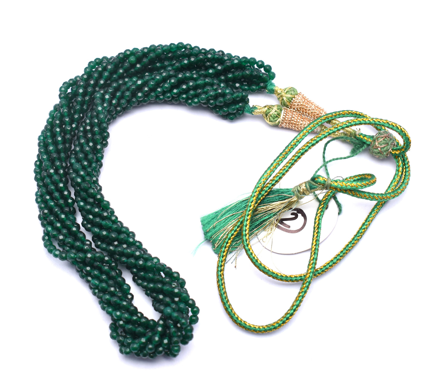 A stunning 12-line bunch necklace featuring faceted green jade beads, weighing 73.60 grams, ideal for a bold, sophisticated look.
#GreenJade #JadeNecklace #GemstoneJewelry #FacetedBeads #ChicJewelry #StylishNecklace #ElegantJewelry