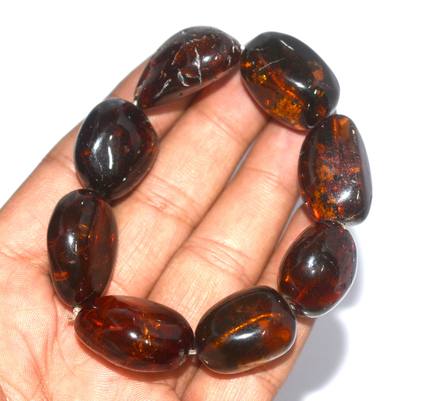 Genuine Big Amber Adjustable Bracelet – Natural Pain Relief Timeless Beauty