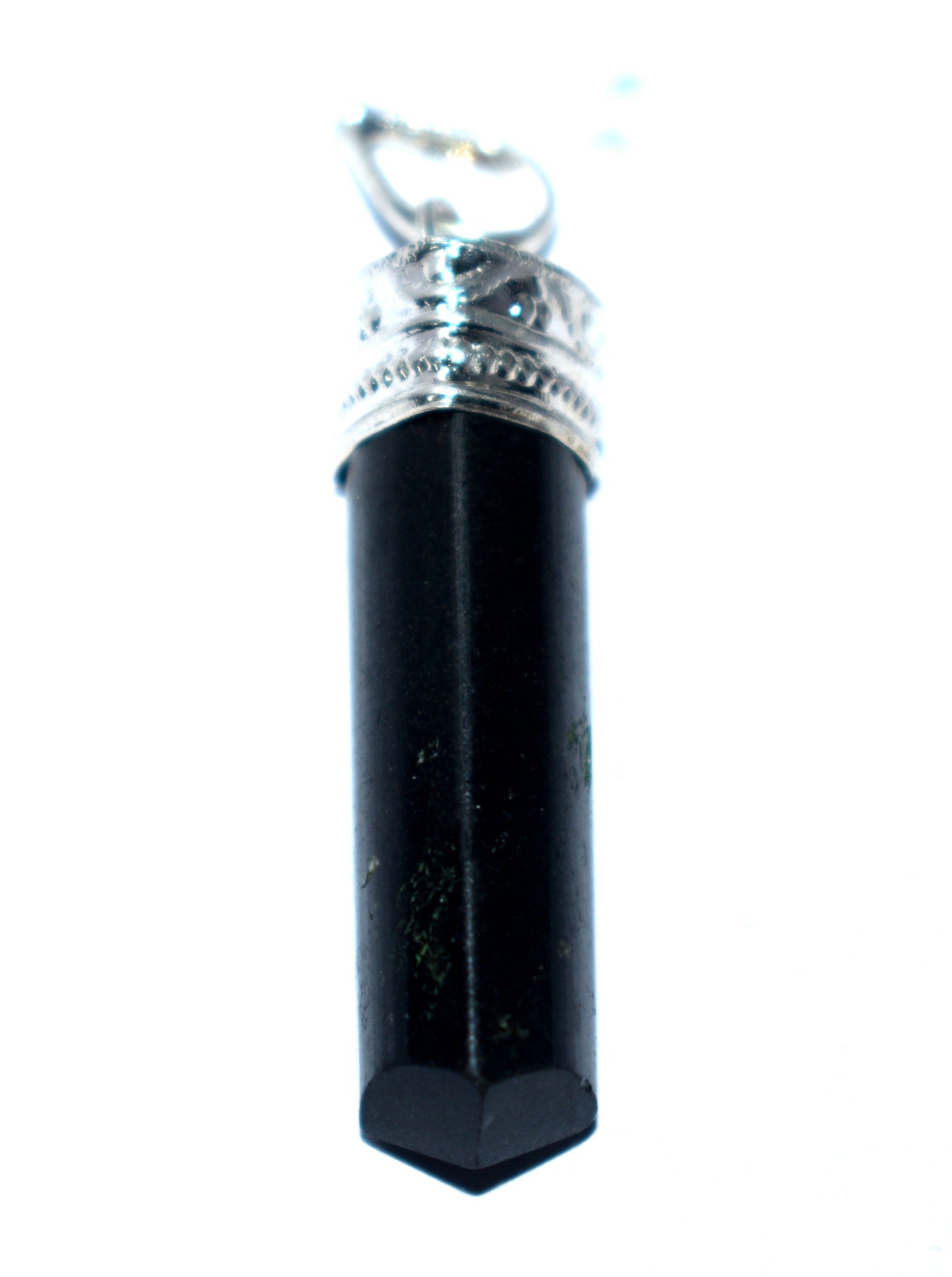 Black Tourmaline Crystal Pencil Pendant - {Weight- 5.06 Gram}