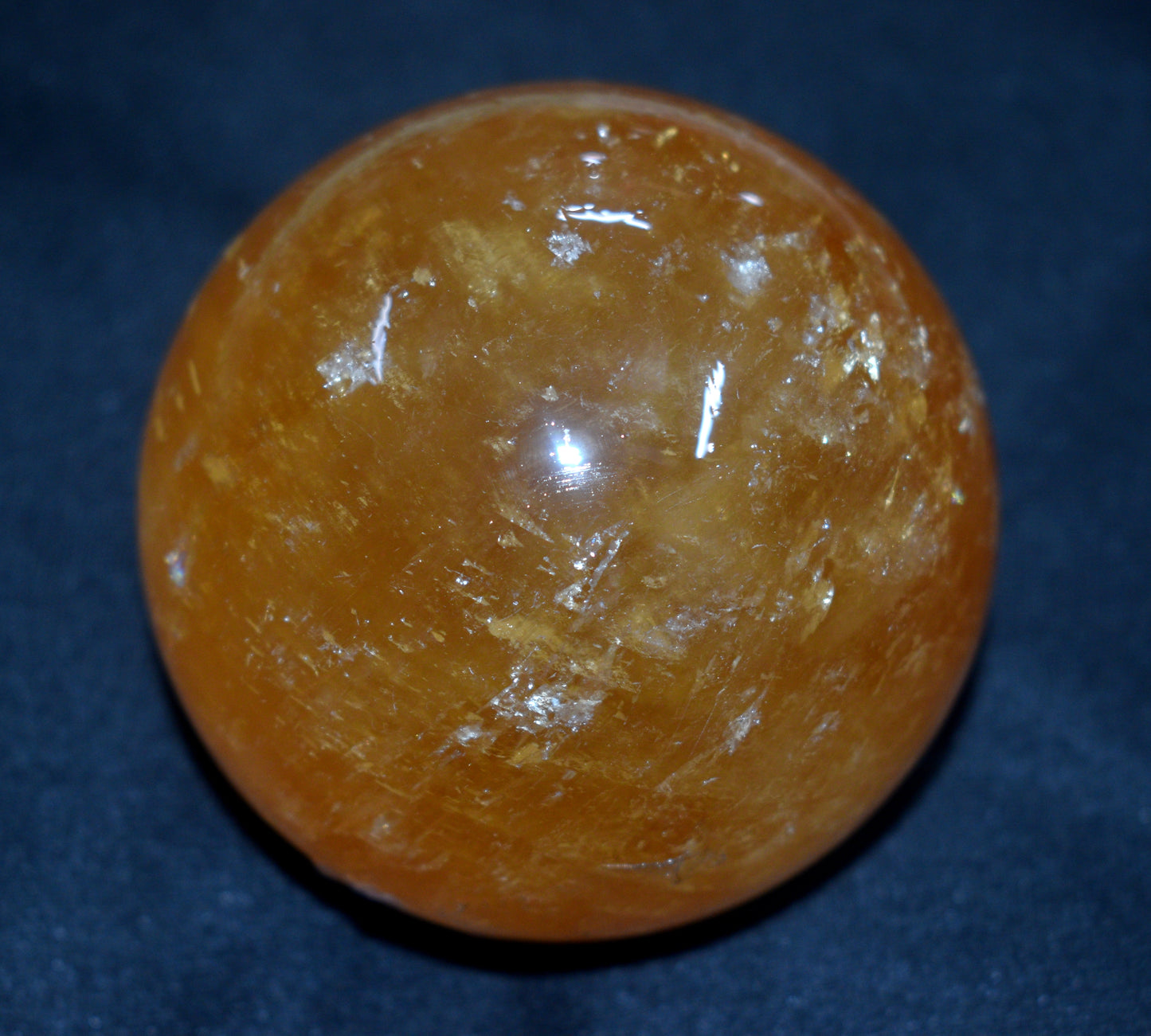 Yellow Calcite Round Ball Sphere ā Healing Crystal Ball for Energy & Chakra Balancing - {Weight- 722.00 Gram}