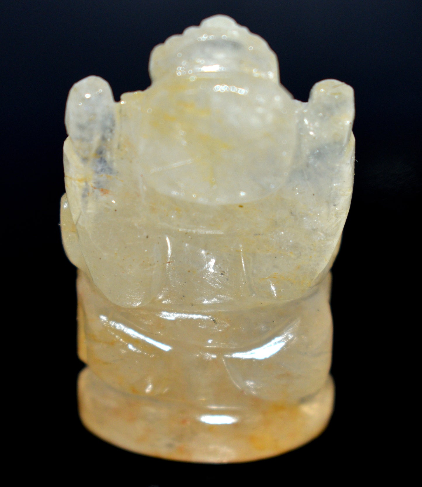 Yellow Aventurine Lord Ganesh Idol ā Confidence, Prosperity & Positivity - {Weight- 26.60 Gram} - Size- 1.5x1'' inches