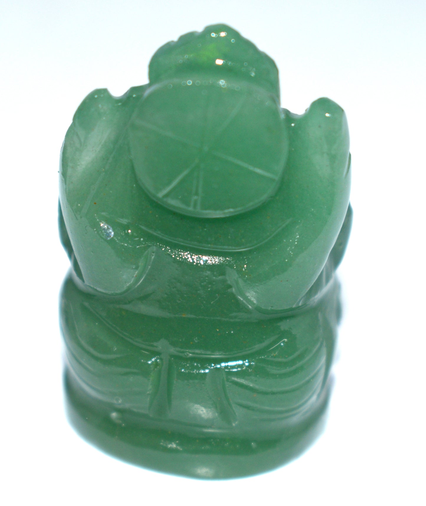 Beautiful Green Jade Lord Ganesh Idol – Abundance, Luck &, Harmony, - {Weight-34.00 Gram} - Size- 1.5x1'' inches