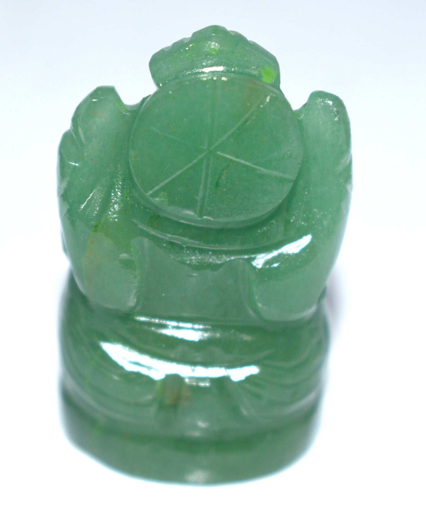 Green Jade Lord Ganesh Idol – Abundance, Luck &, Harmony, - {Weight-36.00 Gram} - Size- 1.5x1'' inches