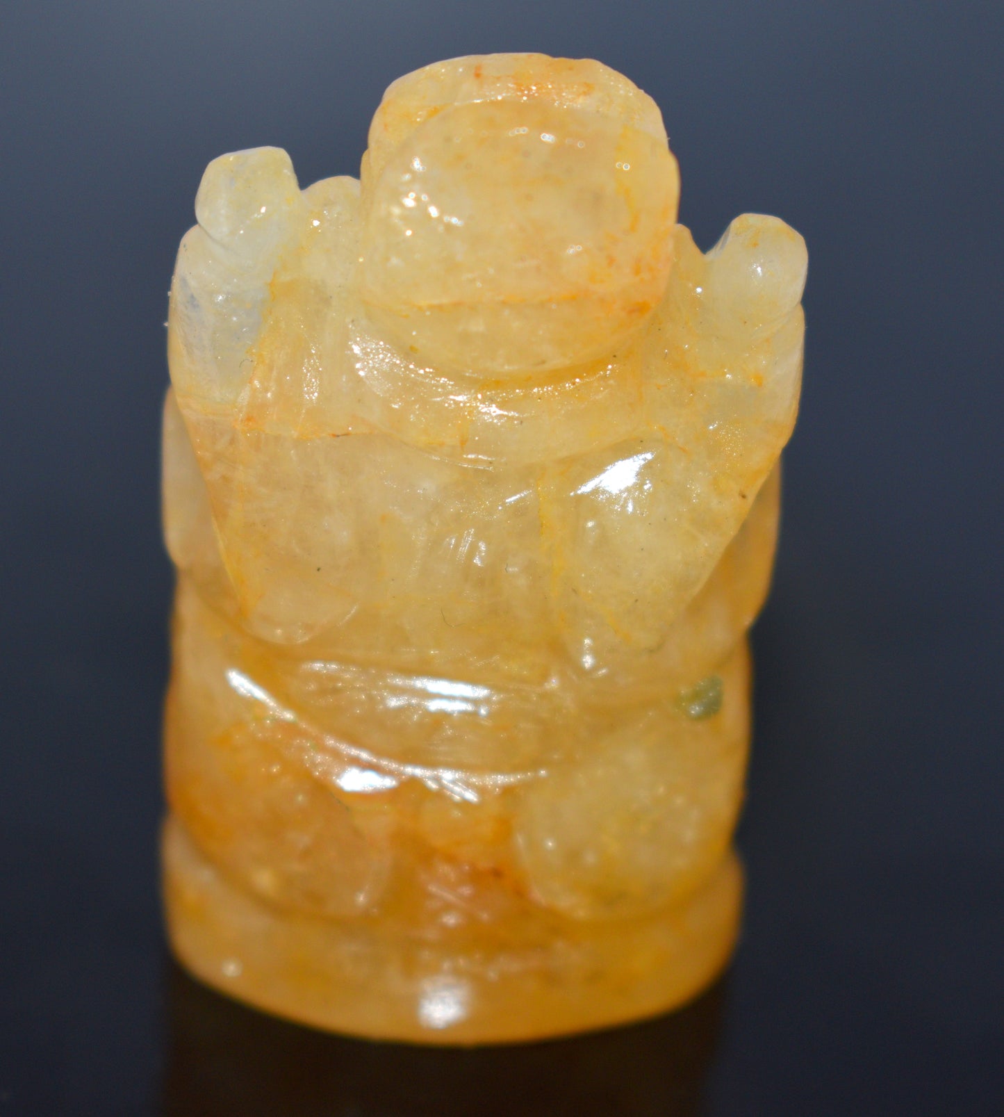 Yellow Aventurine Lord Ganesh Idol – Confidence, Joy & Abundance - {Weight- 34.50 Gram} - Size- 1.5x1'' inches