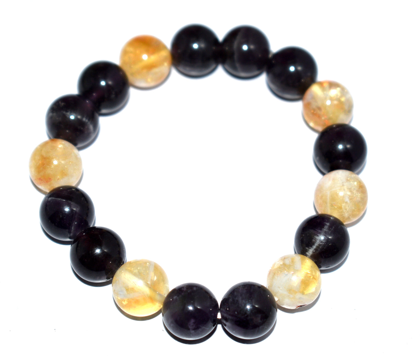 Amethyst & Citrine Bead Adjustable Bracelet – Clarity, Abundance & Spiritual Balance