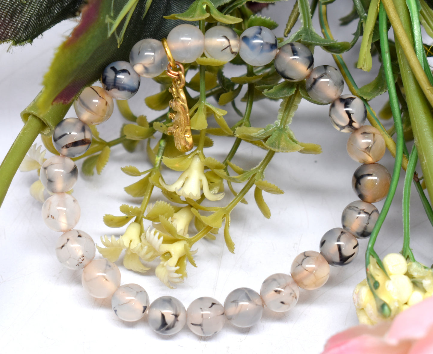 Dragon Vein Agate Adjustable Bracelet