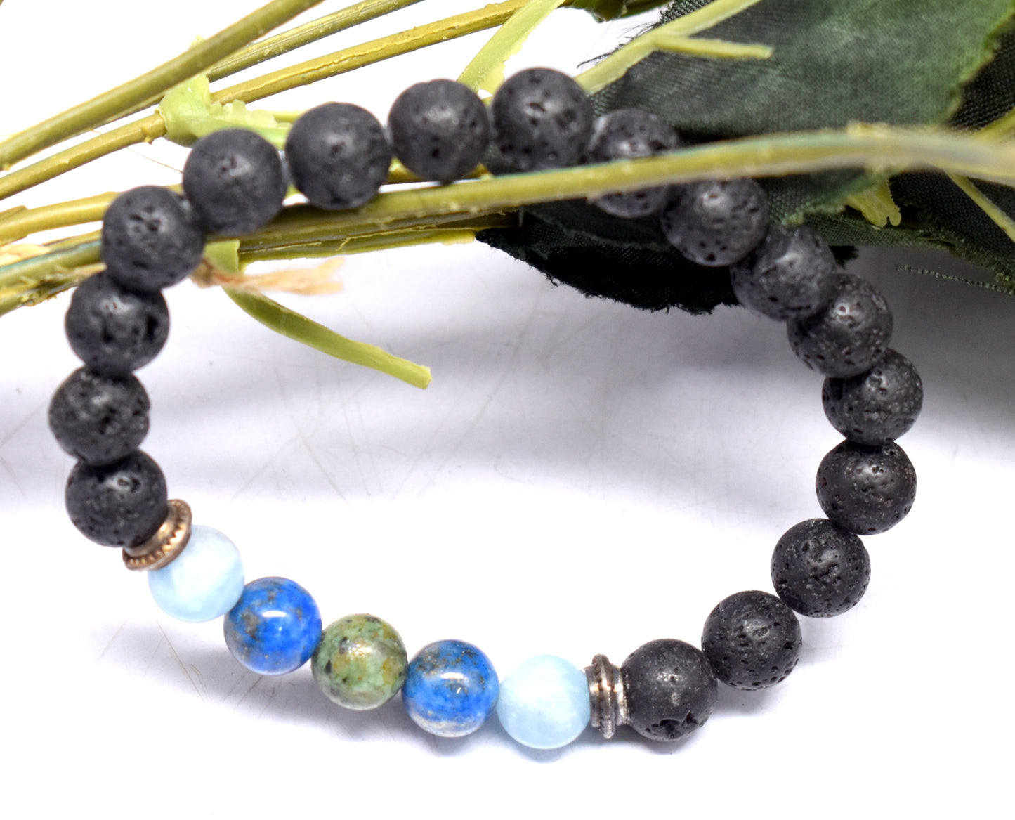 Lava Stone Multi Bead Bracelet