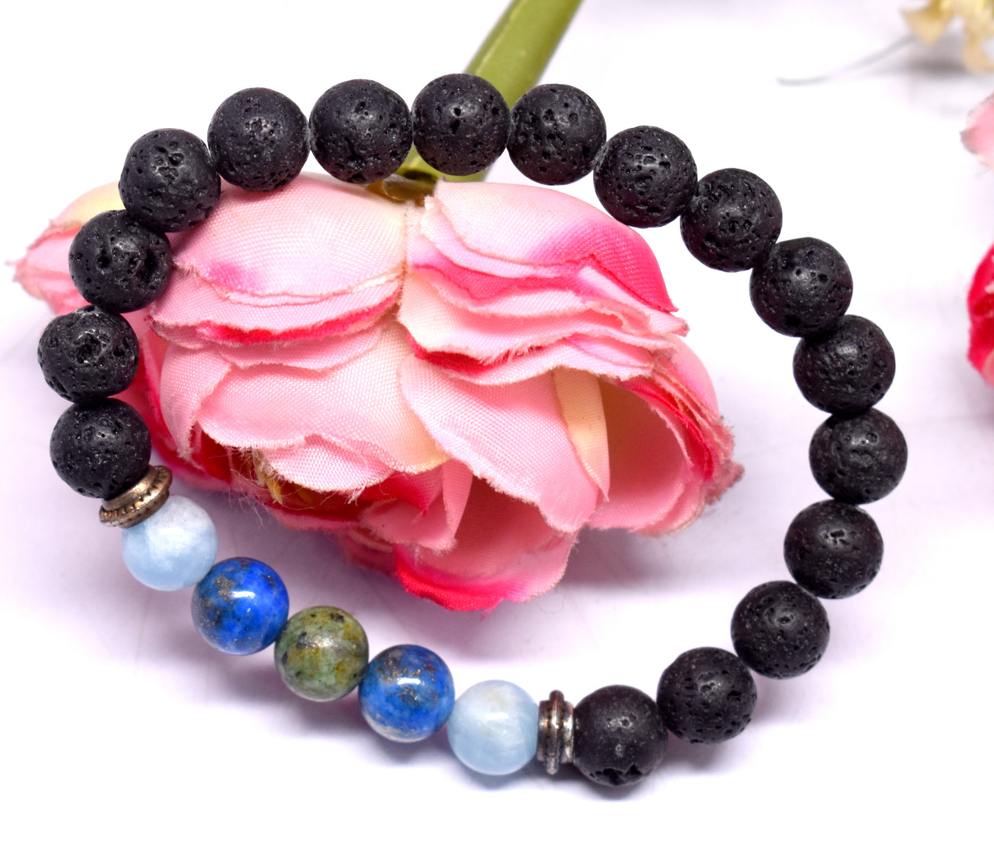 Lava Stone Multi Bead Bracelet