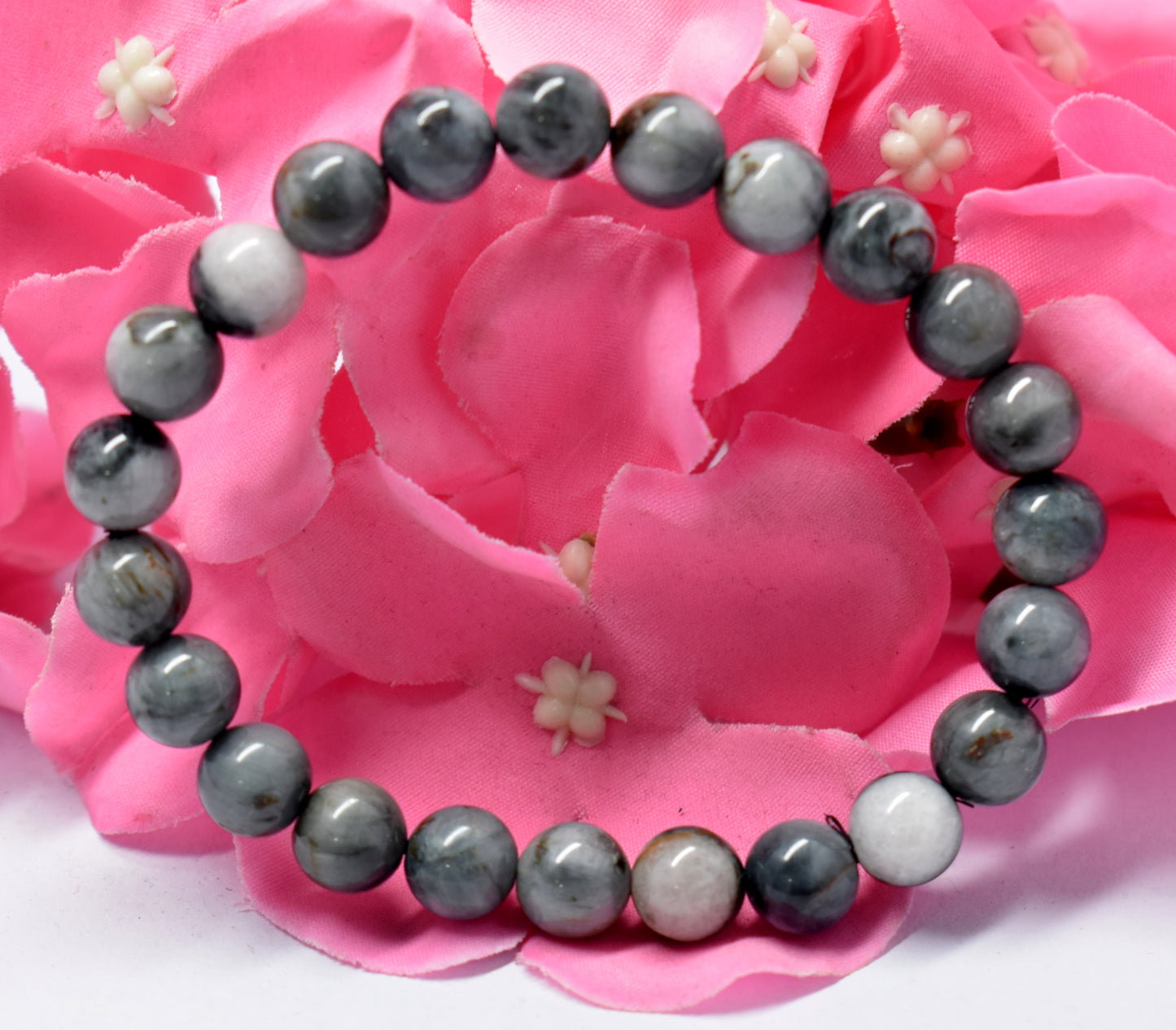Gray Cat's Eye Bead Bracelet – Enhances Intuition, Focus, and Strength #GrayCatsEye #Intuition #Focus #Strength #CrystalBracelet