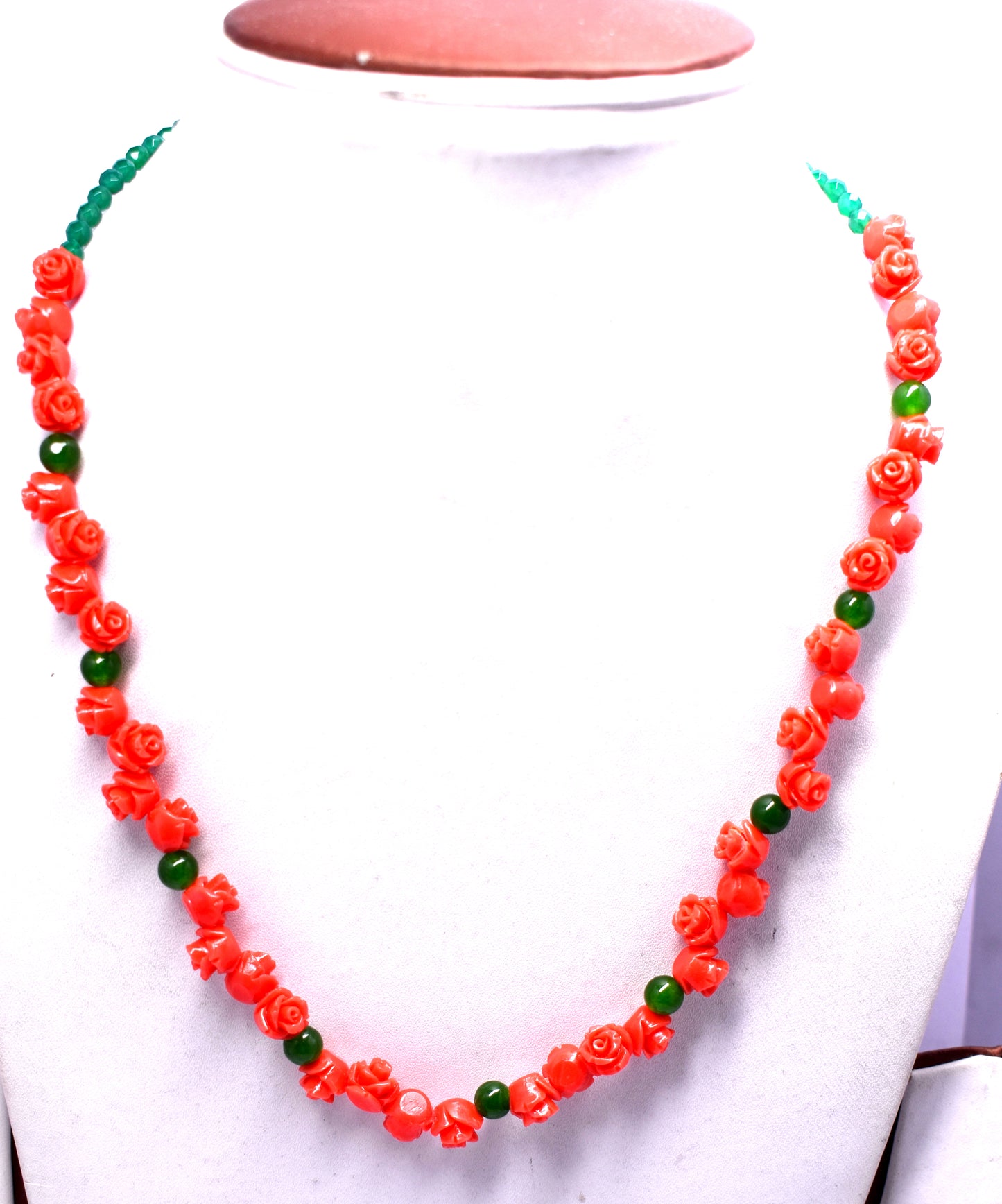 Rose Coral Bead Necklace, 18'' Length, 8mm Beads – Unlock Love, Healing, and Emotional Clarity#RoseCoralBeads #HealingJewelry #EmotionalClarity #LoveAndHealing #ChakraBalance #SpiritualHealing #PositiveEnergy #HolisticWellness #NaturalHealing #MeditationJewelry #SelfCareJewelry #EnergyBoost #PeacefulMind #RoseCoralNecklace #HealingStones