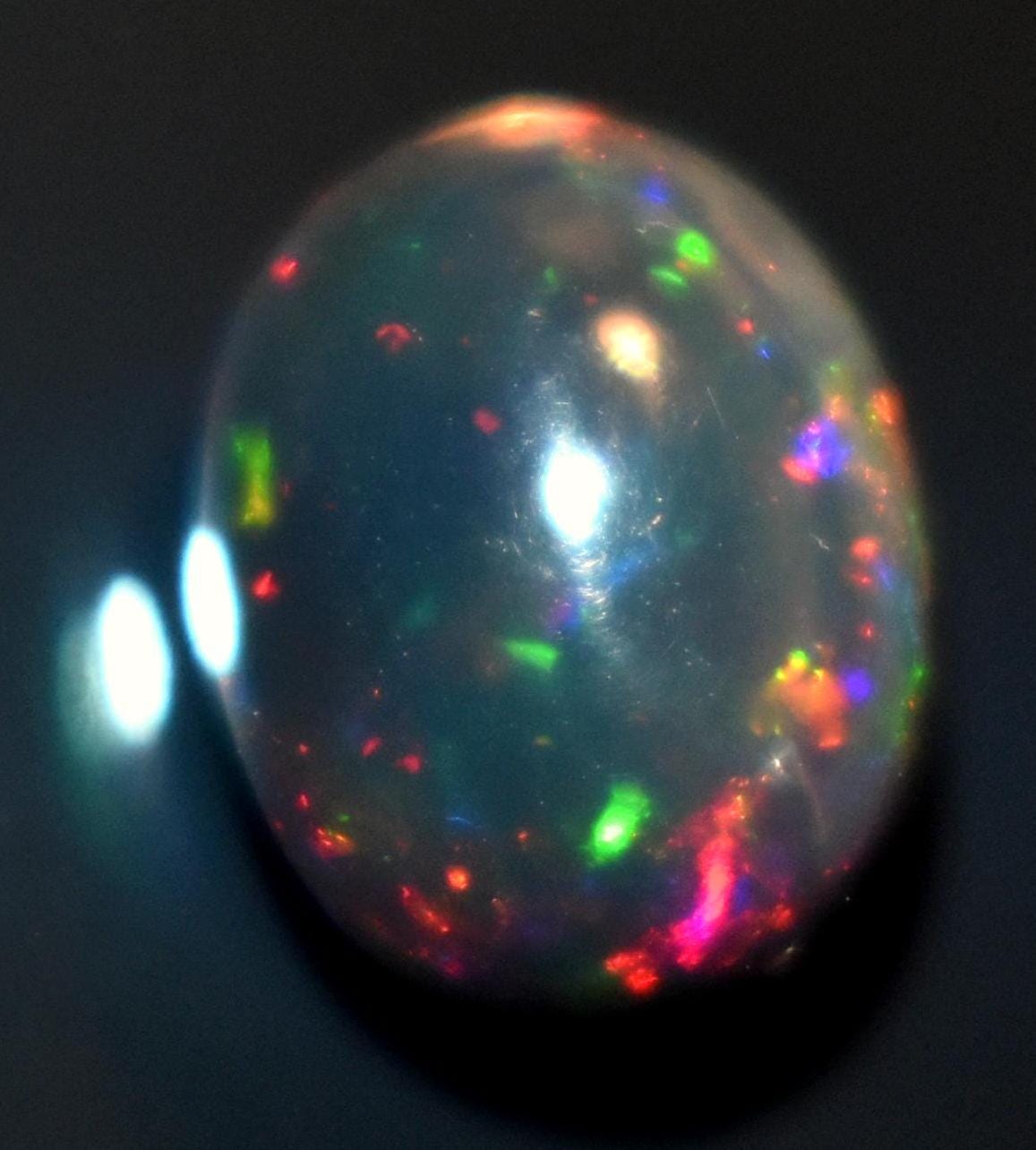 Black Ethiopian Opal, Oval Welo Fire Cabochon Loose Gemstone, 2.45 Carat, Size-8x10.5x6mm, For Jewelry Making,
