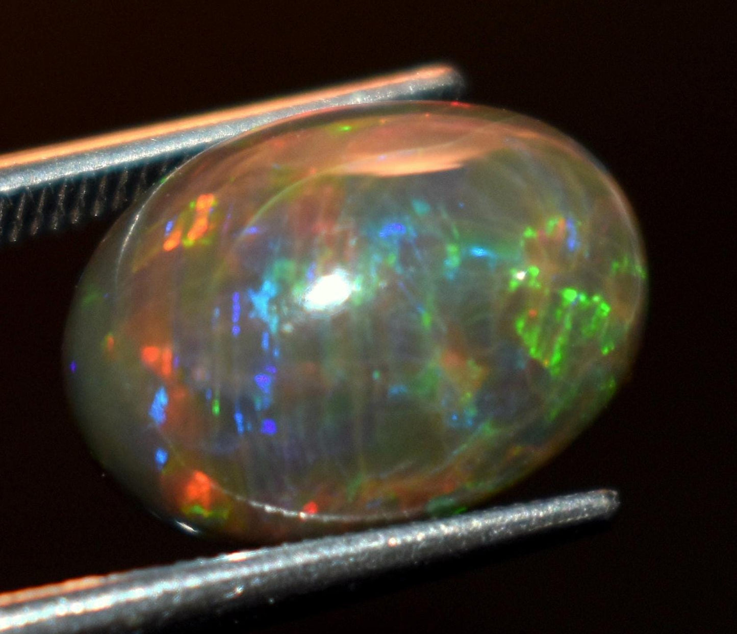 Black Ethiopian Opal, Oval Welo Fire Cabochon Loose Gemstone, 2.90 Carat, Size-9.5x12.5x6mm, For Jewelry Making,