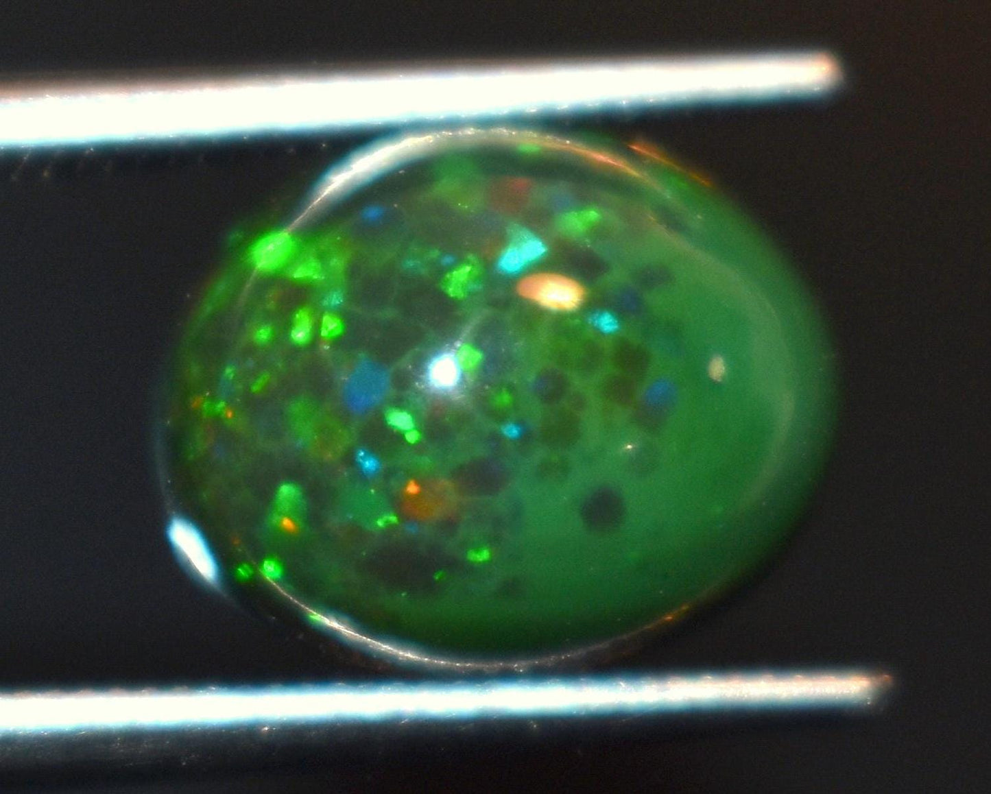 Black Ethiopian Opal, Oval Welo Fire Cabochon Loose Gemstone, 1.85 Carat, Size-8x10x5mm, For Jewelry Making,
