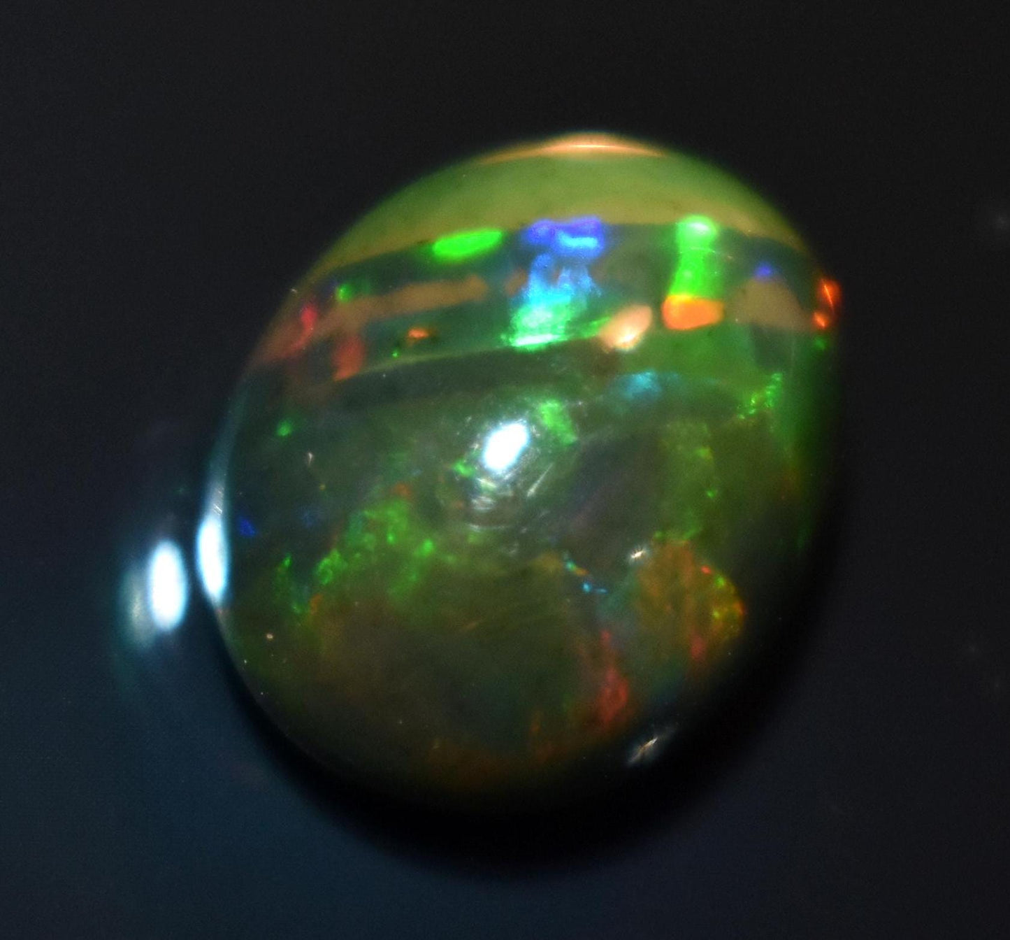 Black Ethiopian Opal, Oval Welo Fire Cabochon Loose Gemstone, 3.00 Carat, Size-9.5x11.5x6mm, For Jewelry Making,