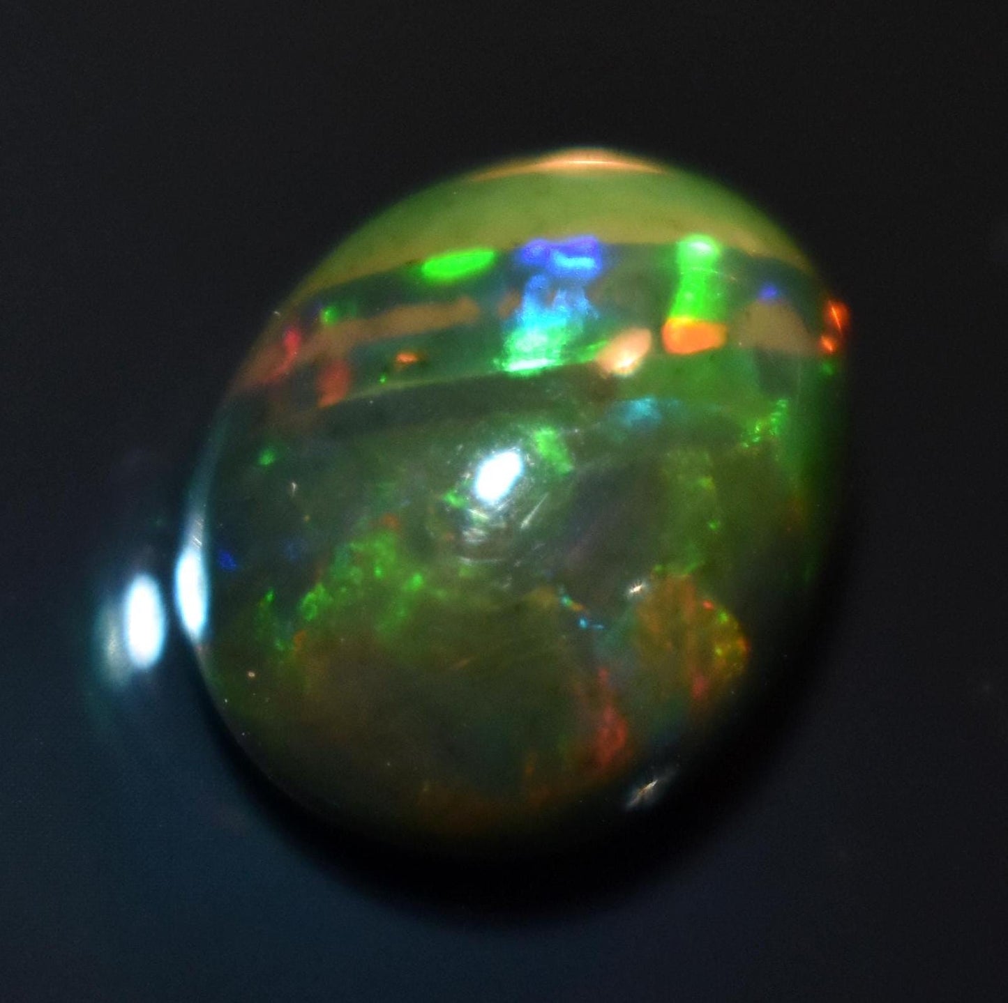 Black Ethiopian Opal, Oval Welo Fire Cabochon Loose Gemstone, 3.00 Carat, Size-9.5x11.5x6mm, For Jewelry Making,