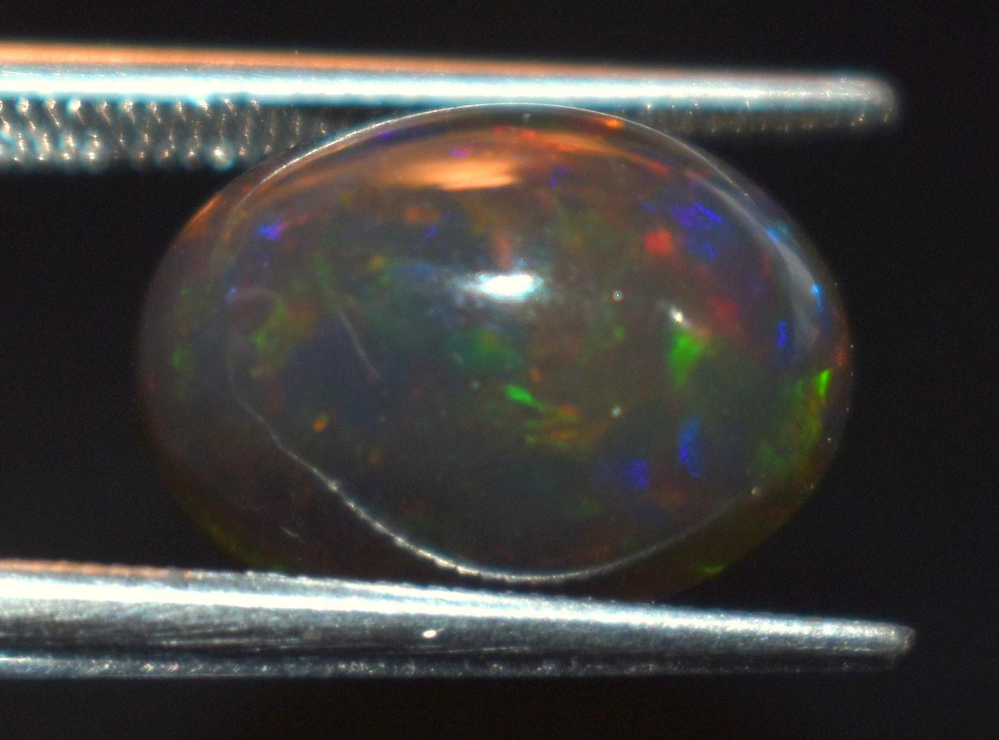 Black Ethiopian Opal, Oval Welo Fire Cabochon Loose Gemstone, 4.15 Carat, Size-9.5x12.5x7mm, For Jewelry Making,