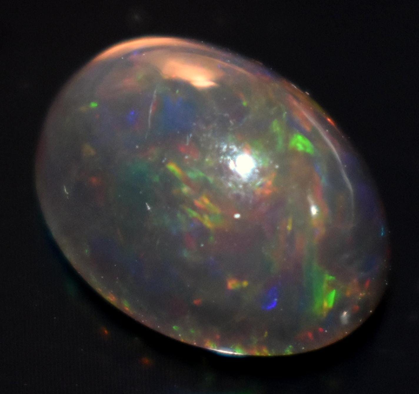 Black Ethiopian Opal, Oval Welo Fire Cabochon Loose Gemstone, 4.15 Carat, Size-9.5x12.5x7mm, For Jewelry Making,