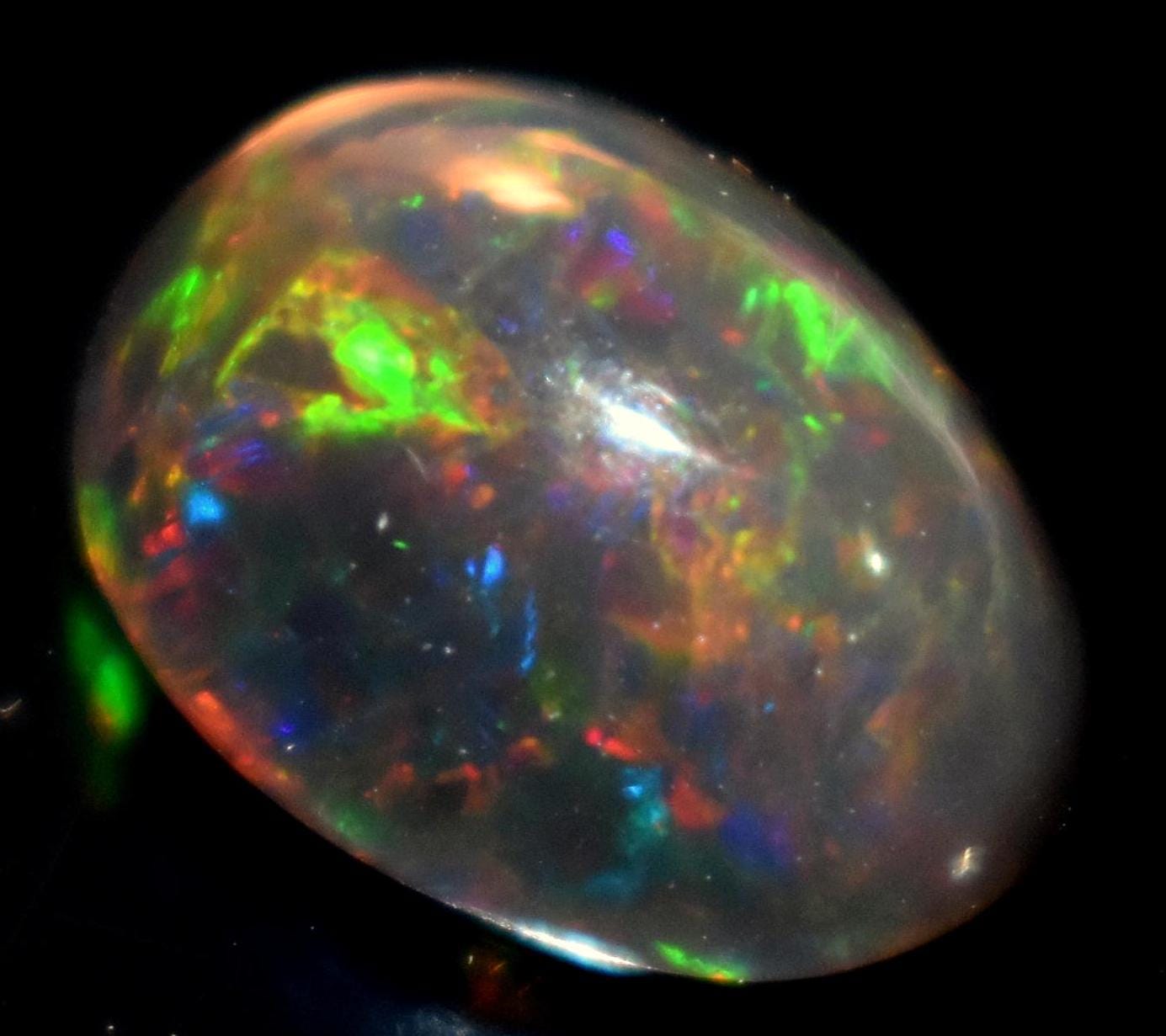 Black Ethiopian Opal, Oval Welo Fire Cabochon Loose Gemstone, 4.15 Carat, Size-9.5x12.5x7mm, For Jewelry Making,