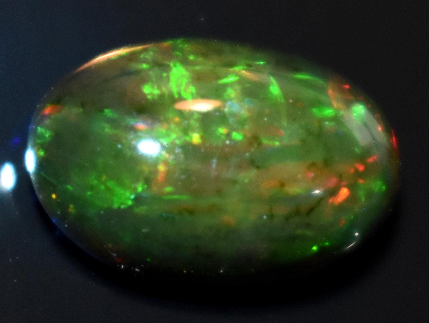 Black Ethiopian Opal, Oval Welo Fire Cabochon Loose Gemstone, 2.20 Carat, Size-8x12x4.5mm, For Jewelry Making,