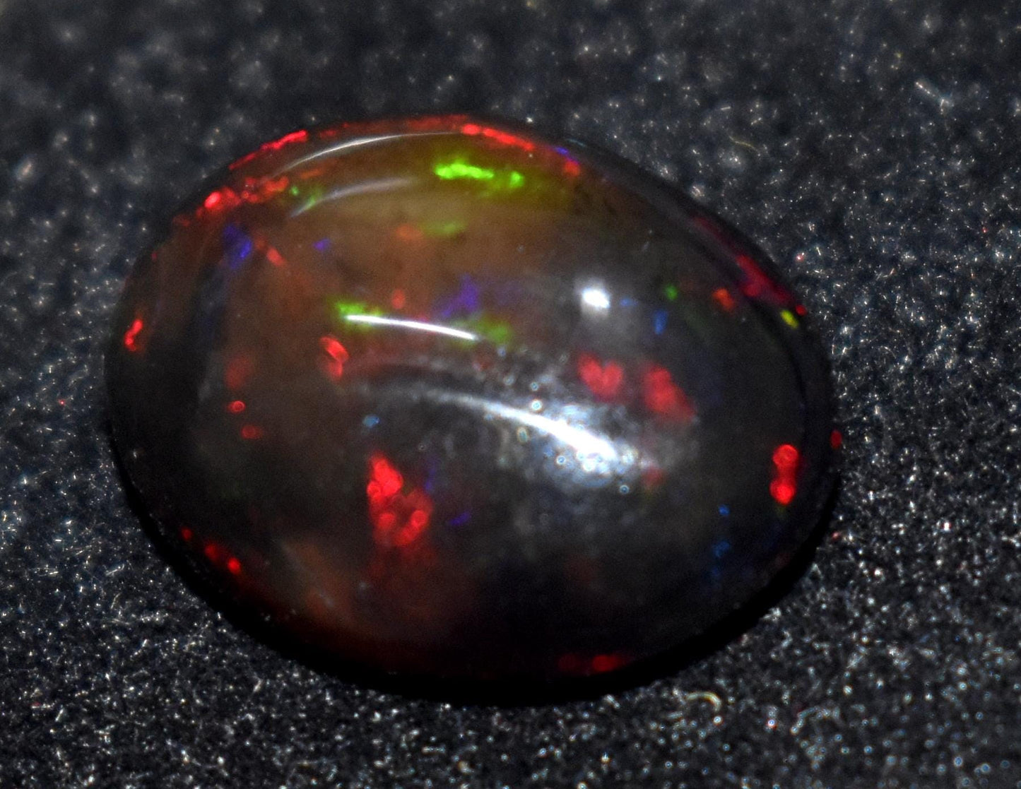 Beautiful Black Opal, Oval Welo Fire, Cabochon Loose Gemstone, 7.00 Carat, Size-13x17x7mm, For Jewelry Making, Gift For Her,