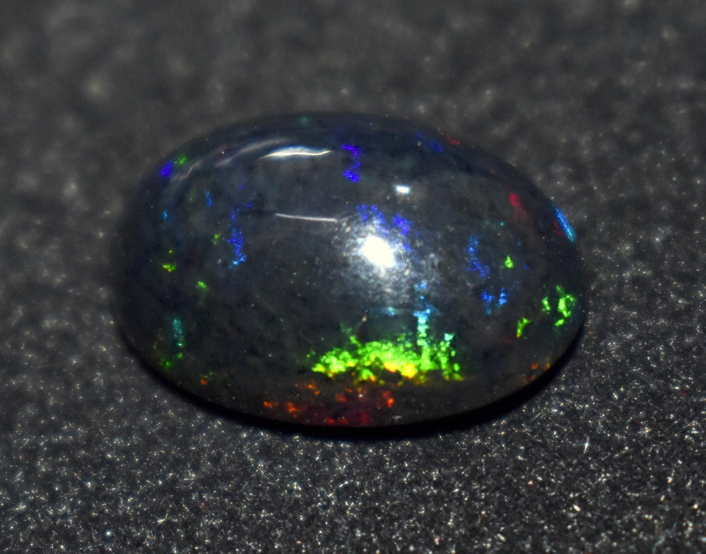 Beautiful Black Opal, Oval Welo Fire, Cabochon Loose Gemstone, 4.80 Ct, Size-15.5x11x7mm, For Jewelry Making, Gift For Her,