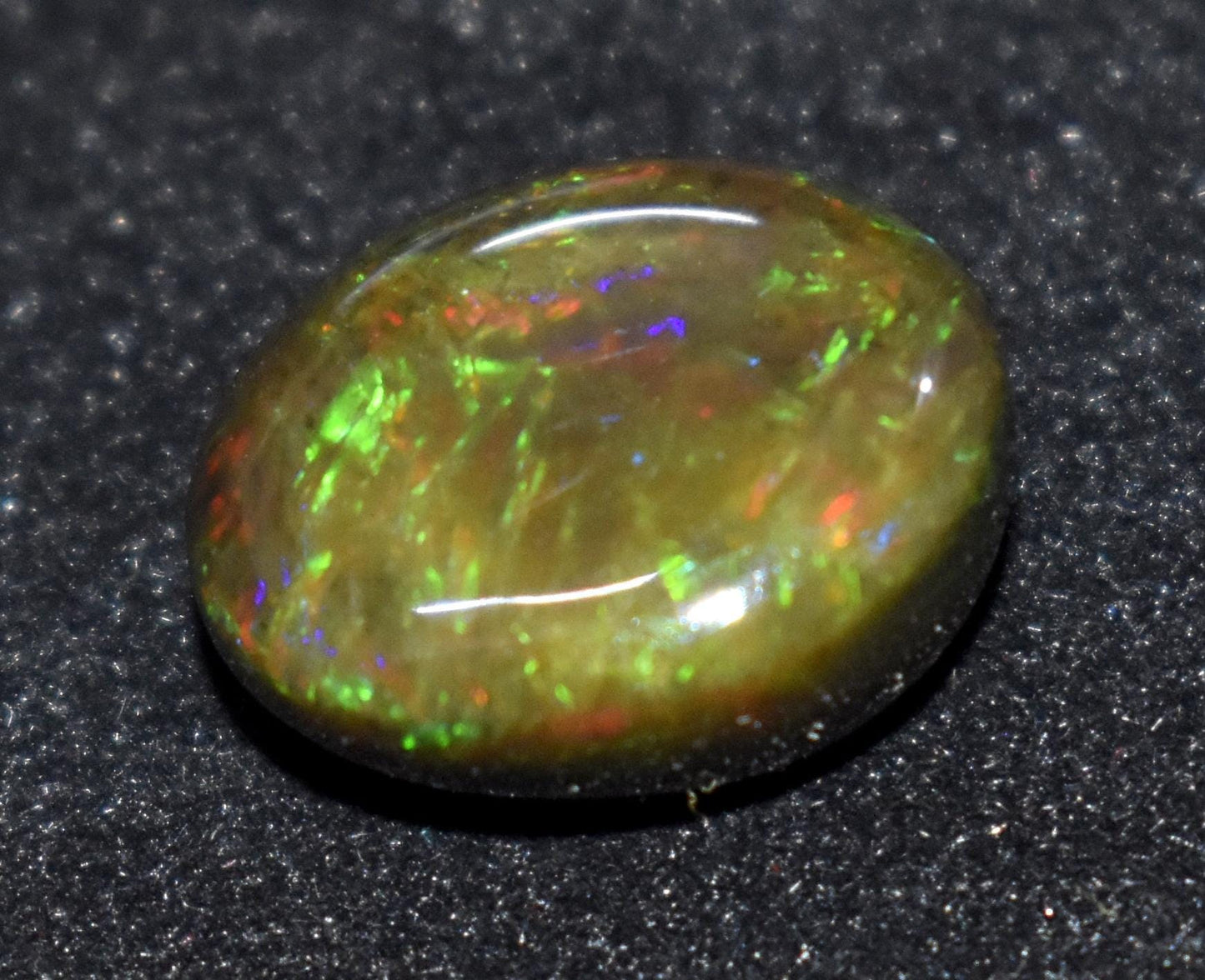 Black Opal, Oval Welo Fire, Cabochon Loose Gemstone, 11.15 Ct, Size-14X17X8mm , For Jewelry Making, Gift For Her,