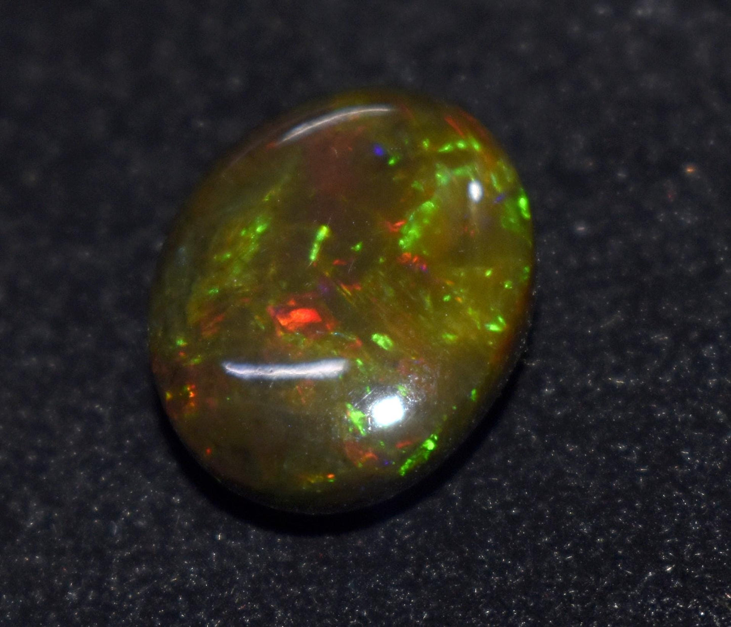 Black Opal, Oval Welo Fire, Cabochon Loose Gemstone, 11.15 Ct, Size-14X17X8mm , For Jewelry Making, Gift For Her,