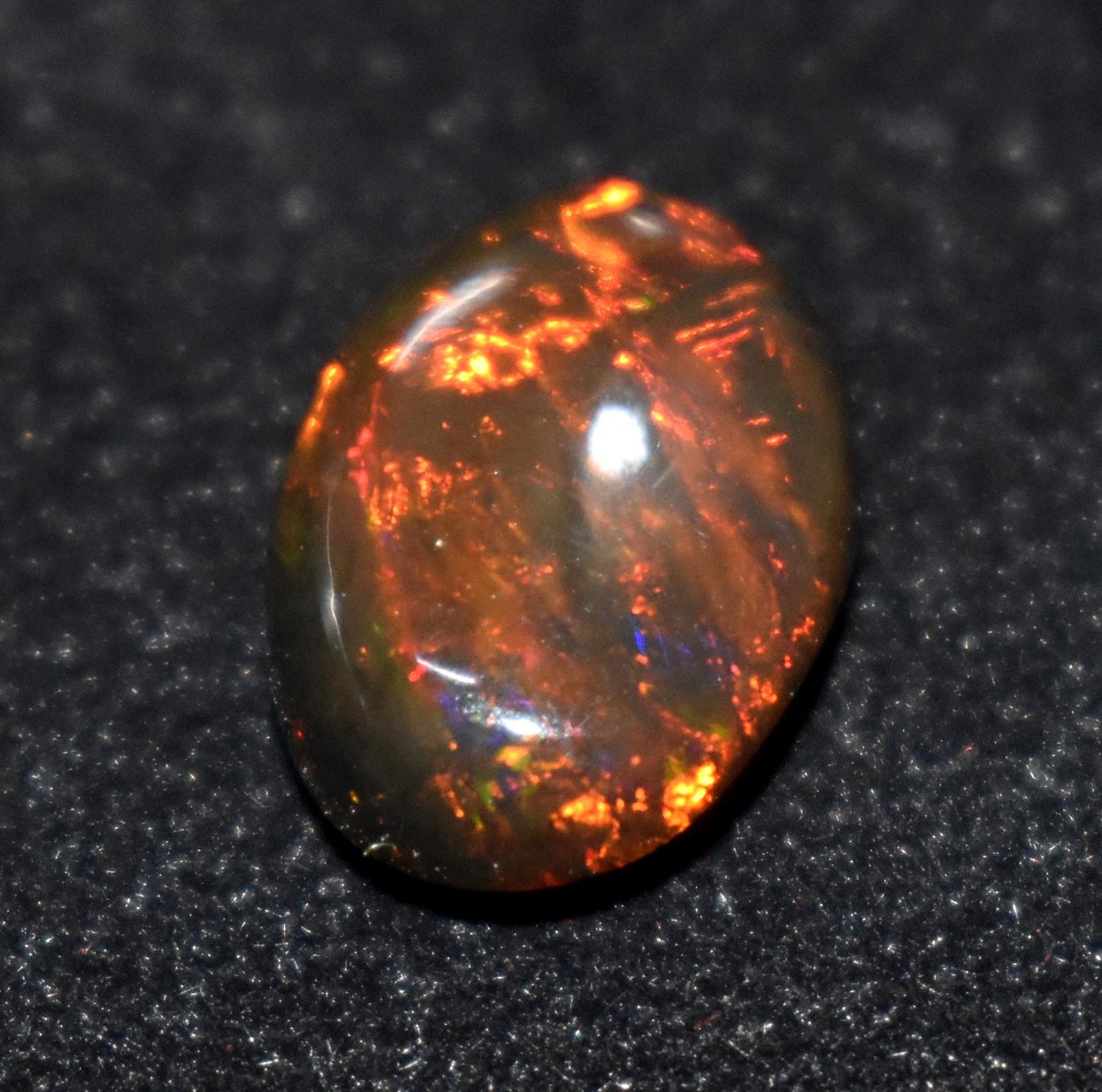 Beautiful Black Opal, Oval Welo Fire, Cabochon Loose Gemstone, 4.75 Ct, Size-11x15x6mm, For Jewelry Making, Gift For Her,
