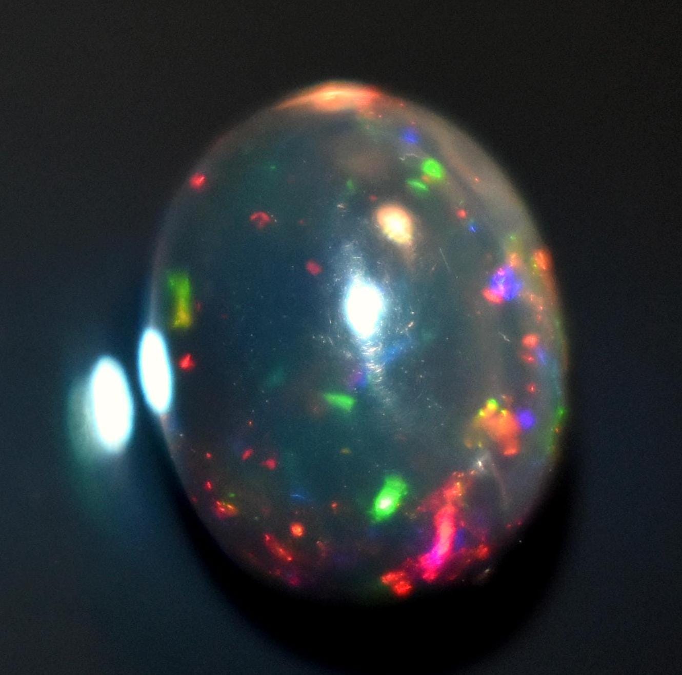 Black Ethiopian Opal, Oval Welo Fire Cabochon Loose Gemstone, 2.45 Carat, Size-8x10.5x6mm, For Jewelry Making,
