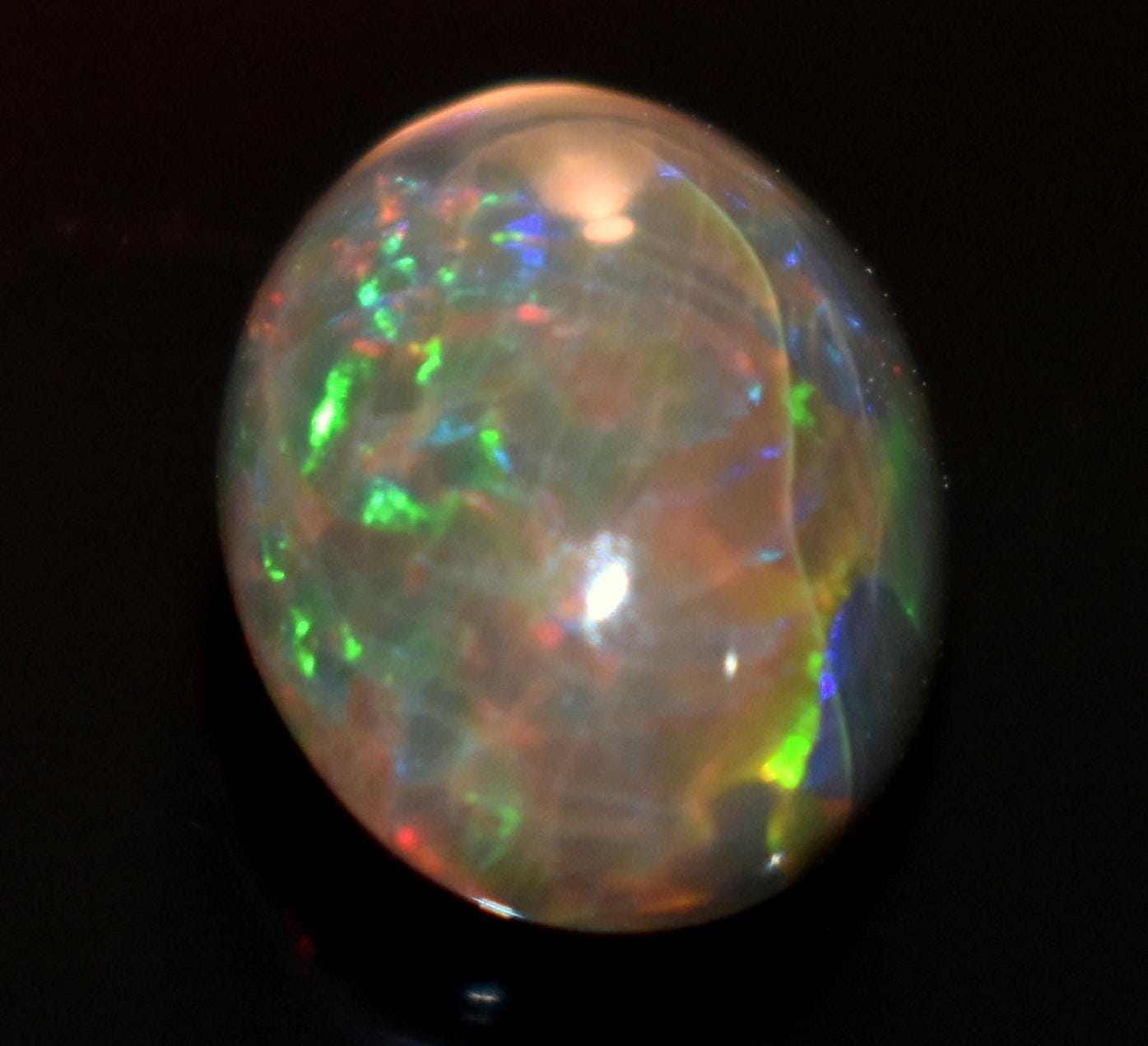 Black Ethiopian Opal, Oval Welo Fire Cabochon Loose Gemstone, 2.90 Carat, Size-9.5x12.5x6mm, For Jewelry Making,