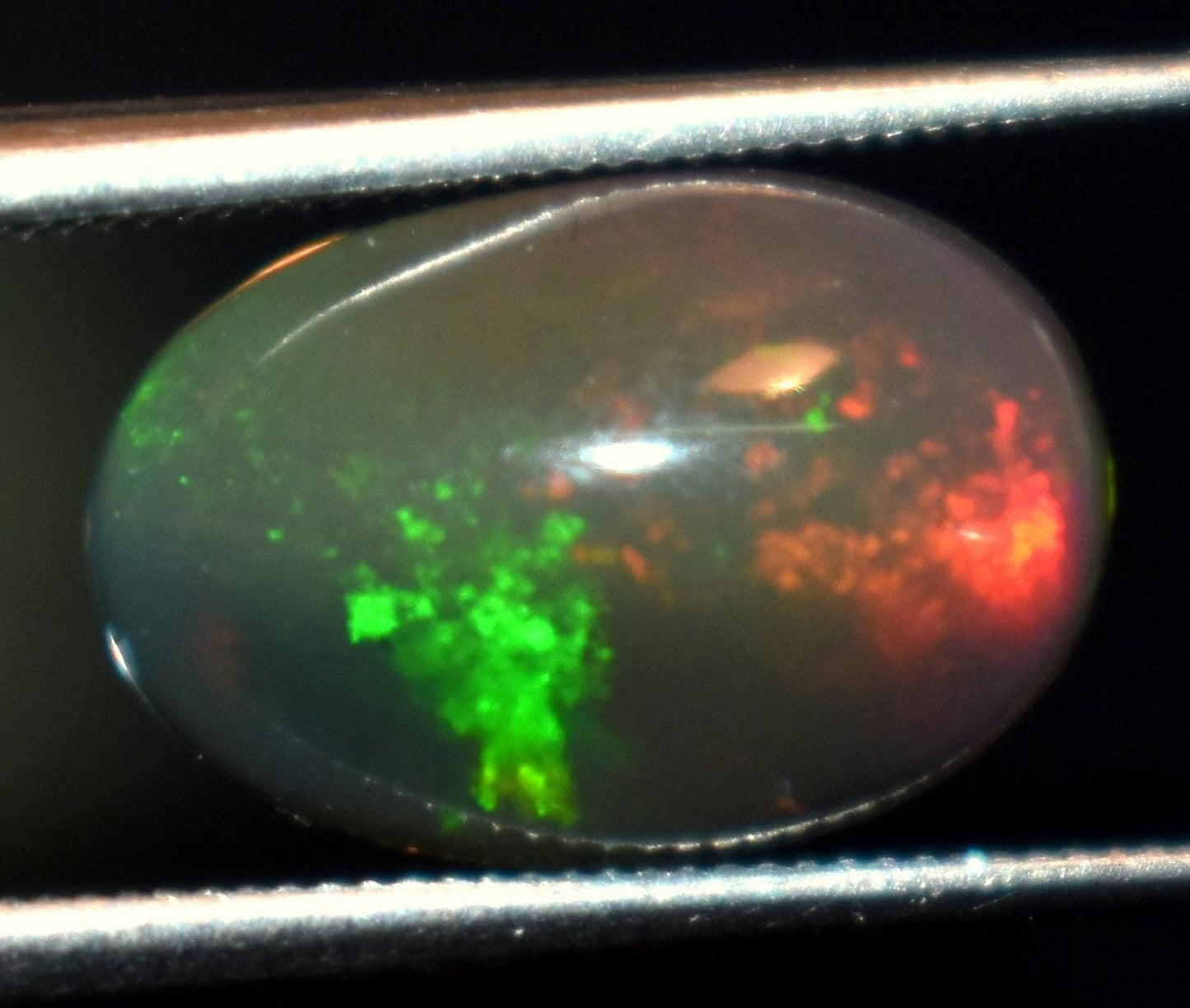 Black Ethiopian Opal, Oval Welo Fire Cabochon Loose Gemstone, 2.10 Carat, Size-8x11.5x5mm, For Jewelry Making,