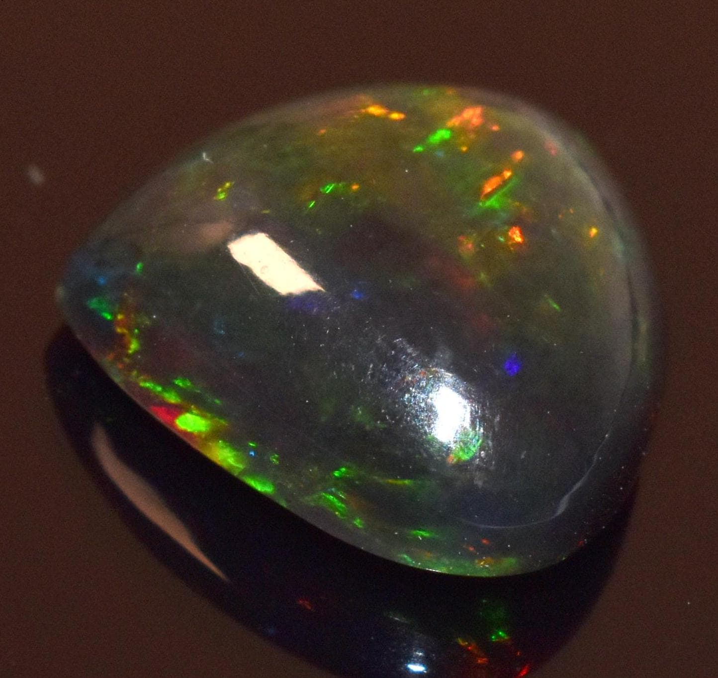 Black Ethiopian Opal, Heart Shape Welo Fire Cabochon Loose Gemstone, 5.25 Crt, Size-15x14x6mm, For Jewelry Making,