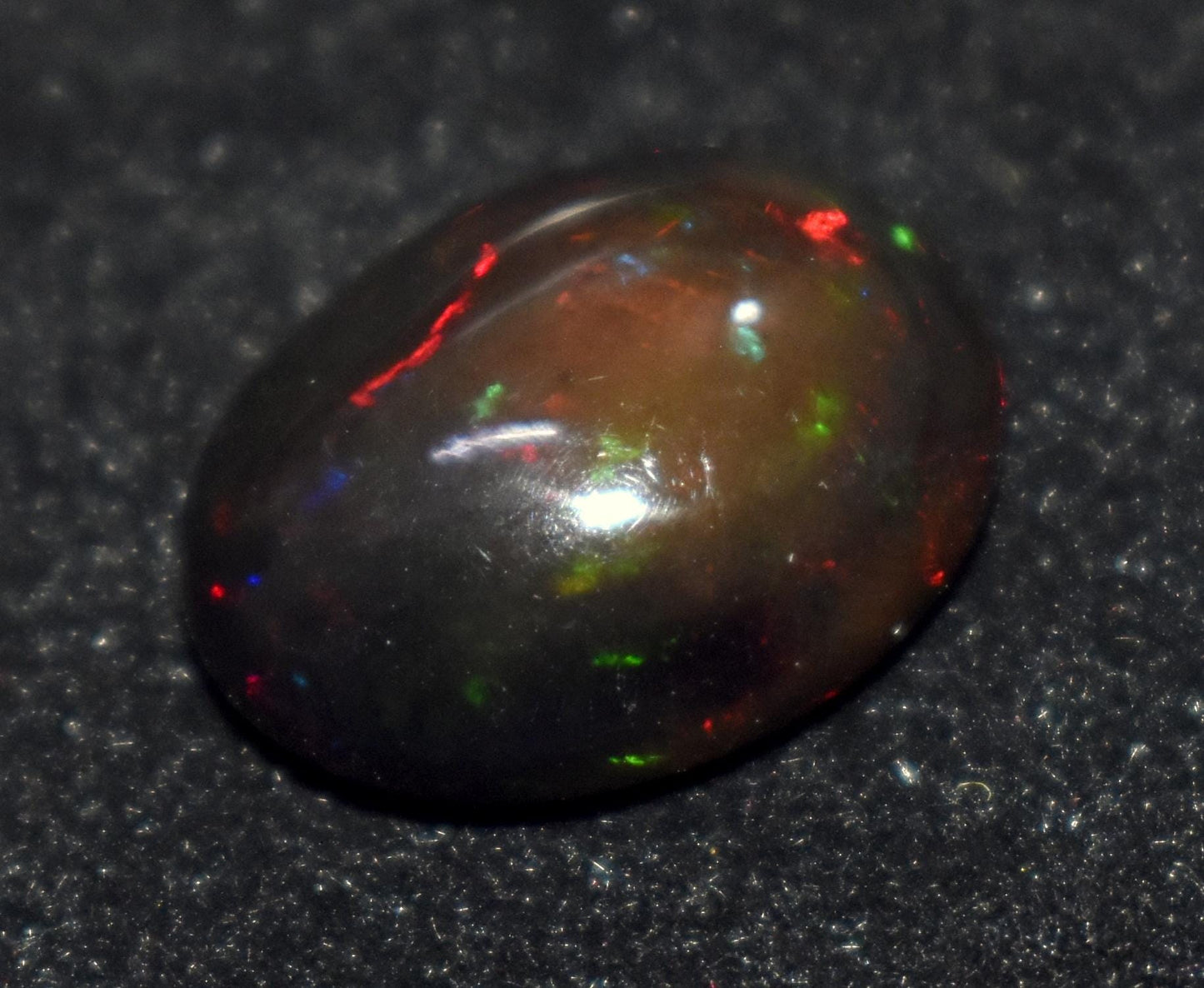 Beautiful Black Opal, Oval Welo Fire, Cabochon Loose Gemstone, 7.00 Carat, Size-13x17x7mm, For Jewelry Making, Gift For Her,