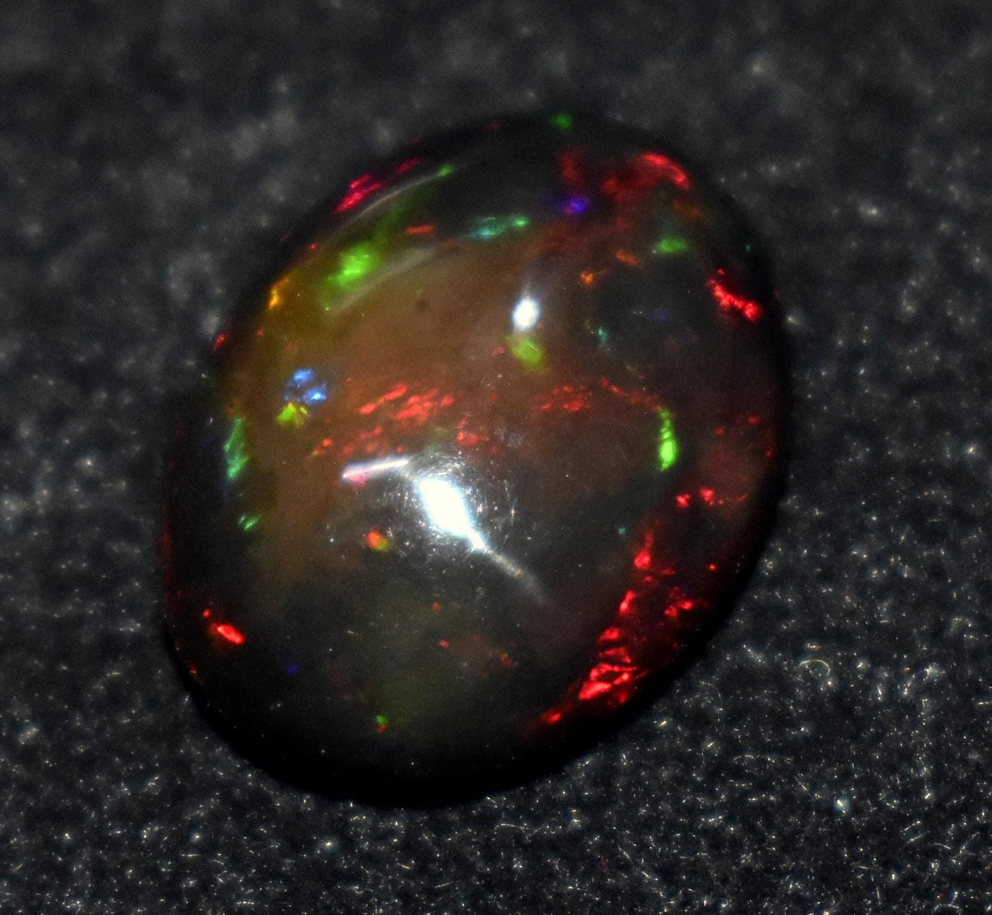 Beautiful Black Opal, Oval Welo Fire, Cabochon Loose Gemstone, 7.00 Carat, Size-13x17x7mm, For Jewelry Making, Gift For Her,