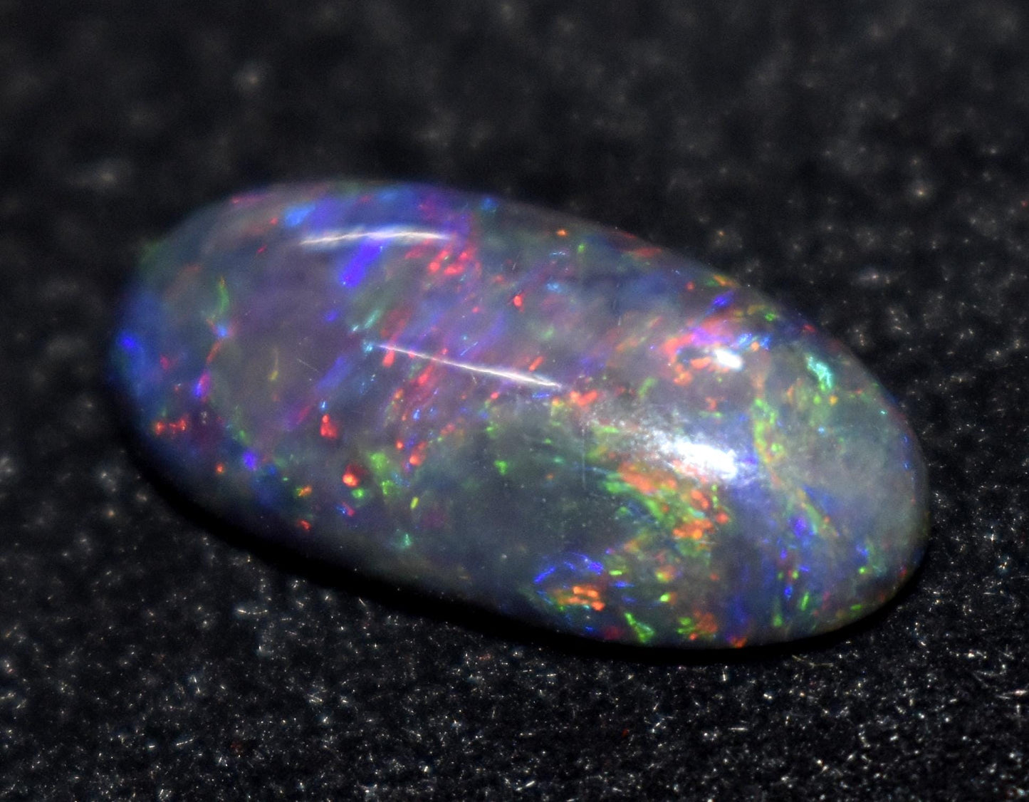 Black Opal, Oval Welo Fire, Cabochon Loose Gemstone, 4.50 Ct, Size-9x18.5x5mm, For Jewelry Making, Gift For Her,