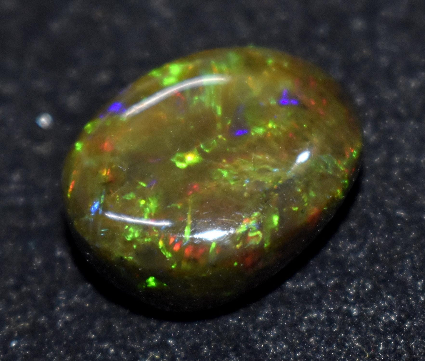 Black Opal, Oval Welo Fire, Cabochon Loose Gemstone, 11.15 Ct, Size-14X17X8mm , For Jewelry Making, Gift For Her,
