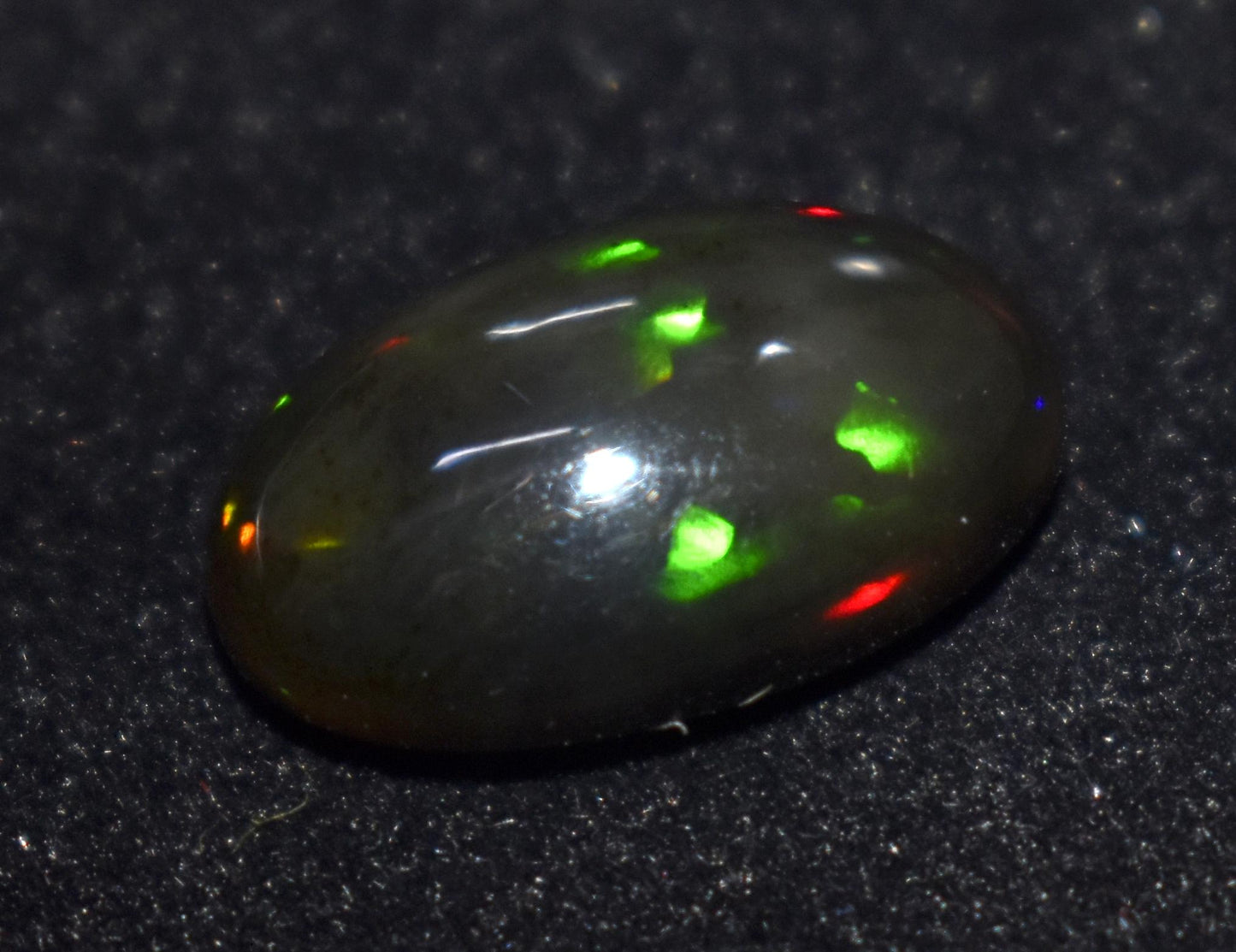 Beautiful Black Opal, Oval Welo Fire, Cabochon Loose Gemstone, 4.80 Ct, Size-10.5x16x6mm, For Jewelry Making, Gift For Her,