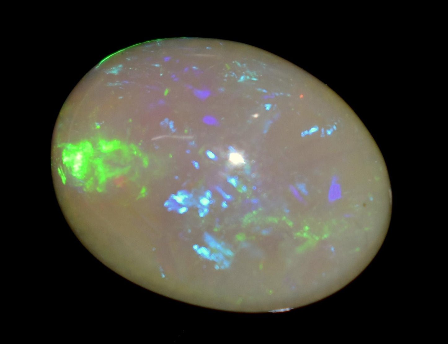 Top Grade, Natural Ethiopian Opal, Oval Welo Fire Cabochon Loose Gemstone, 7.70 Carat, Size-13x16.5x7.5mm, For Jewelry Making, Piece-1