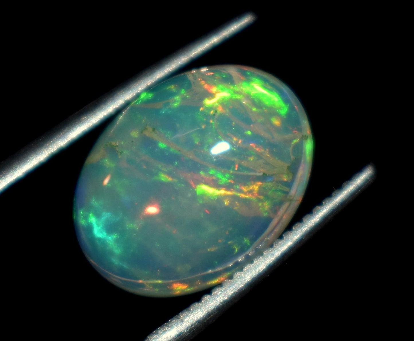 AAA 100% Natural Ethiopian Opal, Oval Welo Fire Cabochon Loose Gemstone, 3.30 Carat, Size-9.5x12x5.5mm, For Jewelry Making, Piece-1