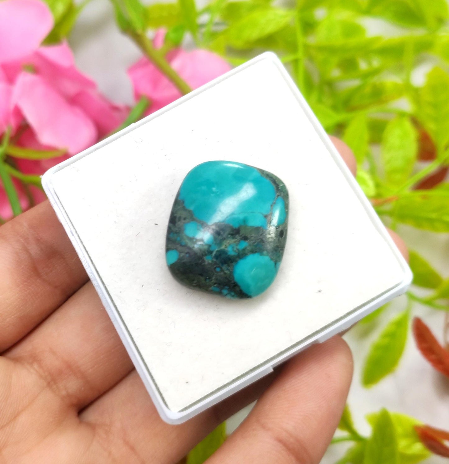 Turquoise, 100% Natural Tibetan Turquoise, Octagon Smooth Cabochon Gemstone Lot, 23.45 Carat, Size-23x20x7mm, For Jewelry Making,