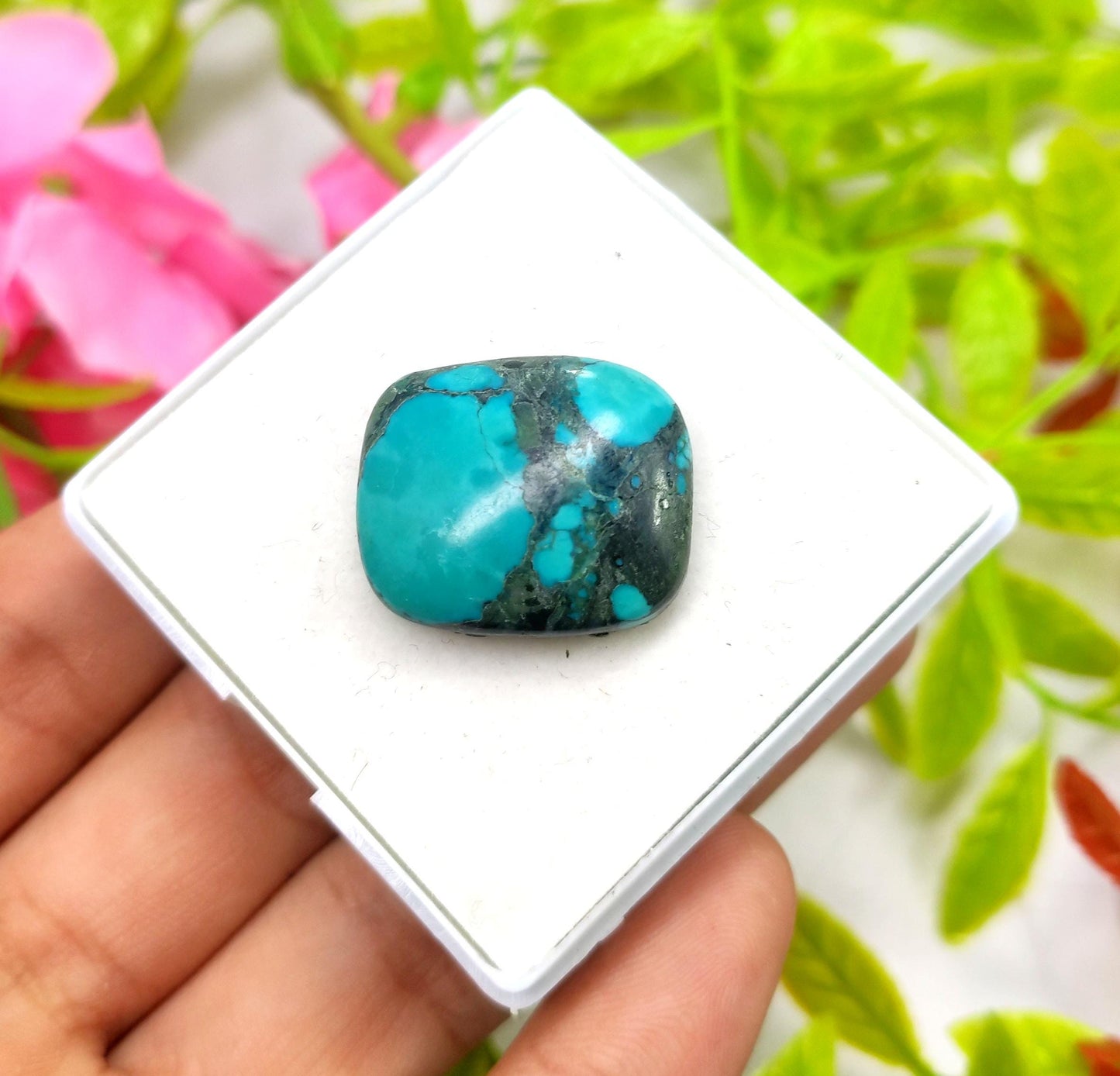 Turquoise, 100% Natural Tibetan Turquoise, Octagon Smooth Cabochon Gemstone Lot, 23.45 Carat, Size-23x20x7mm, For Jewelry Making,