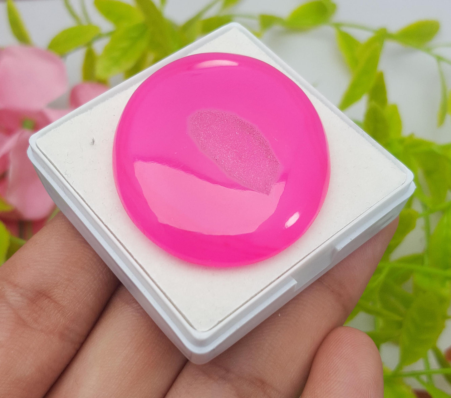 Agate, 100% Natural Pink Banded Agate, Oval Huge Size Cabochon Loose Gemstone, 92.70 Carat, Size-44x37x7mm, For Jewelry Making,
