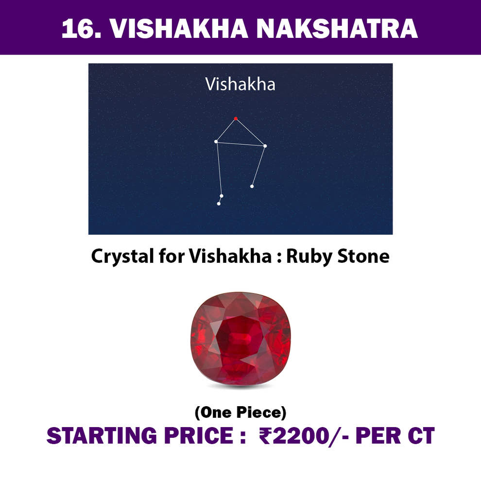 16. Vishakha Nakshatra Crystal | Ruby Stone – Crystal Empire Siri