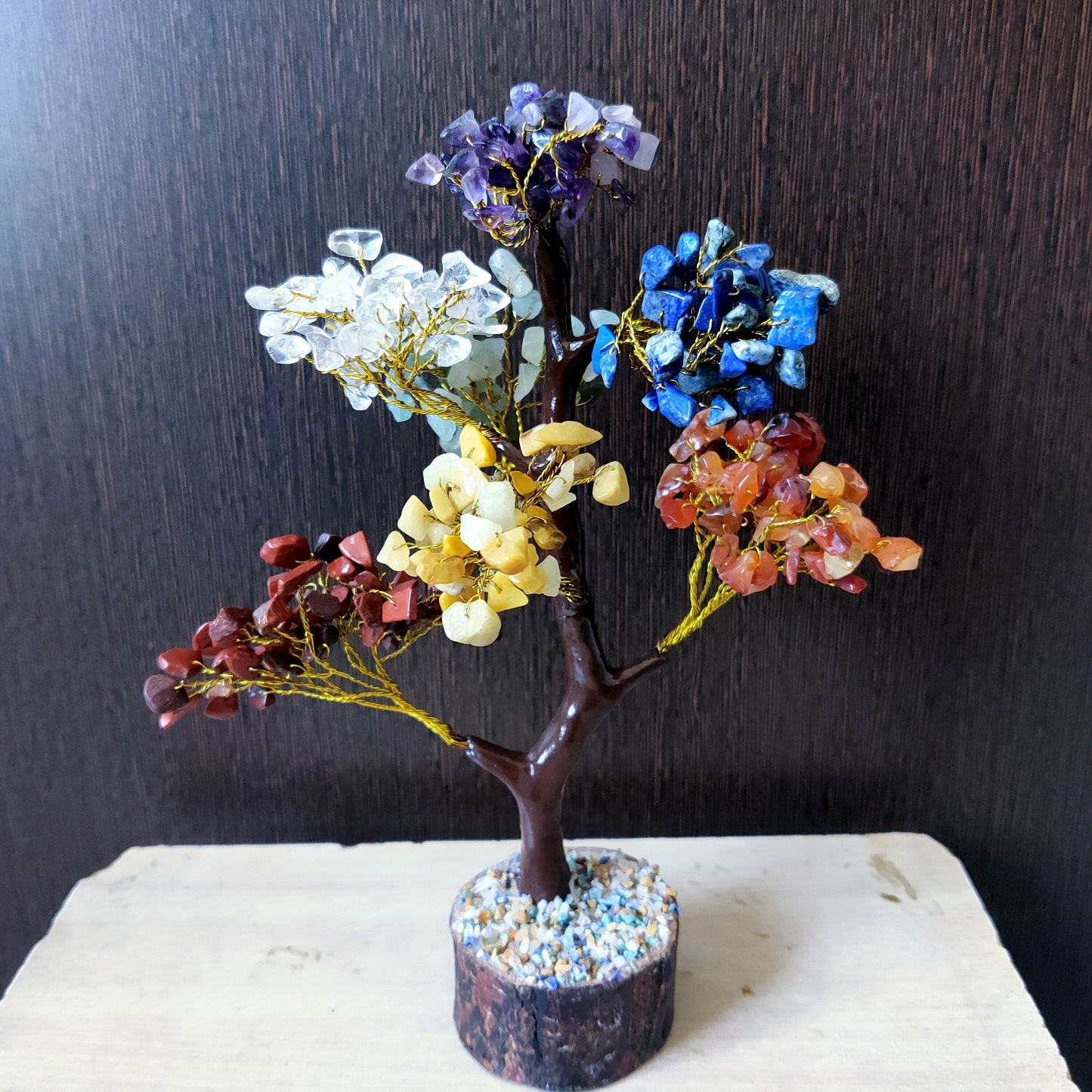 7 Chakra Crystal Tree of Life - Natural Healing Crystal Tree for Energy Balance, Spiritual Growth, Chakra Healing