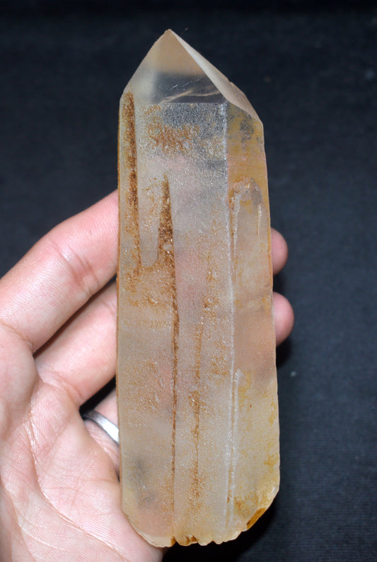 Lemurian Seed Crystal Point – Clear Energizing- {Weight- 243.00 Gram}, Size- 5'' inches Long