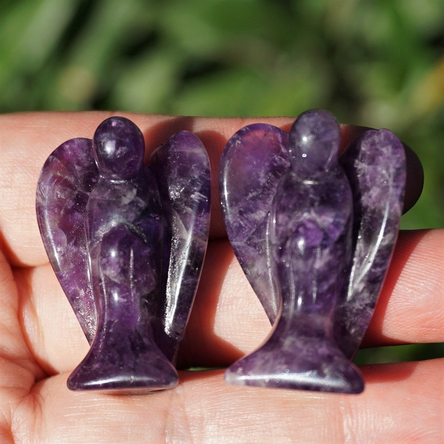 Beautiful Natural Amethyst Angel 2'' Inch Pair - Healing Angels for Spiritual Awareness and Calm #NaturalAmethystAngels #AmethystAngels #HealingAngels #SpiritualAwareness #CalmCrystals #AmethystHealing #CrystalHealing #EnergyHealing #HealingStones #MeditationCrystals #ChakraHealing #SpiritualHealing