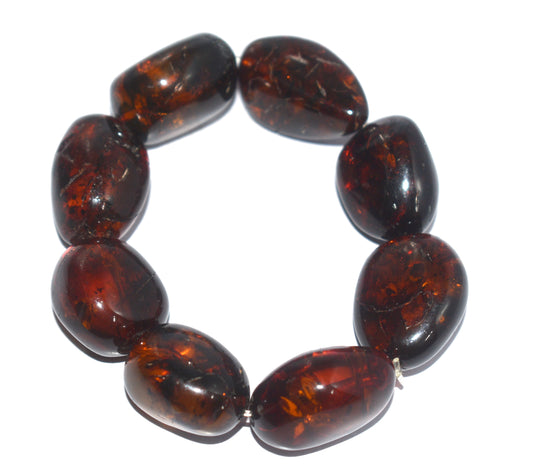 Genuine Big Amber Adjustable Bracelet – Natural Pain Relief Timeless Beauty