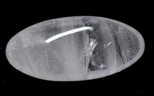 Crystal SHIVA LINGAM, Rare Solid Crystal Quartz Lingam Energy Balancing Stone With Teakwood Stand - {Weight-715.00 Gram}