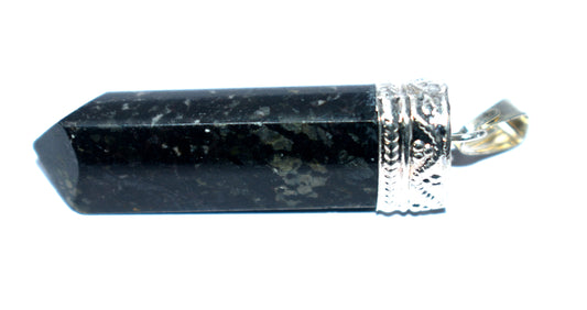 Beautiful Black Tourmaline Crystal Pencil Pendant - {Weight- 7.98 Gram}
