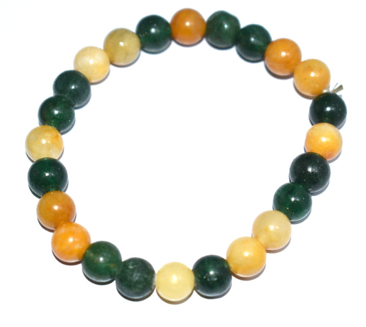 Yellow & Green Aventurine Adjustable Bead Bracelet – Crystal Jewelry